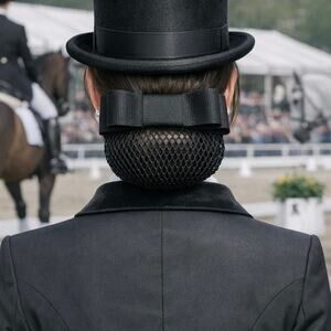 Equestrian Show Bow Barrette Black clip